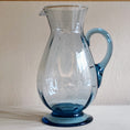 Load image into Gallery viewer, Blue glass jug
