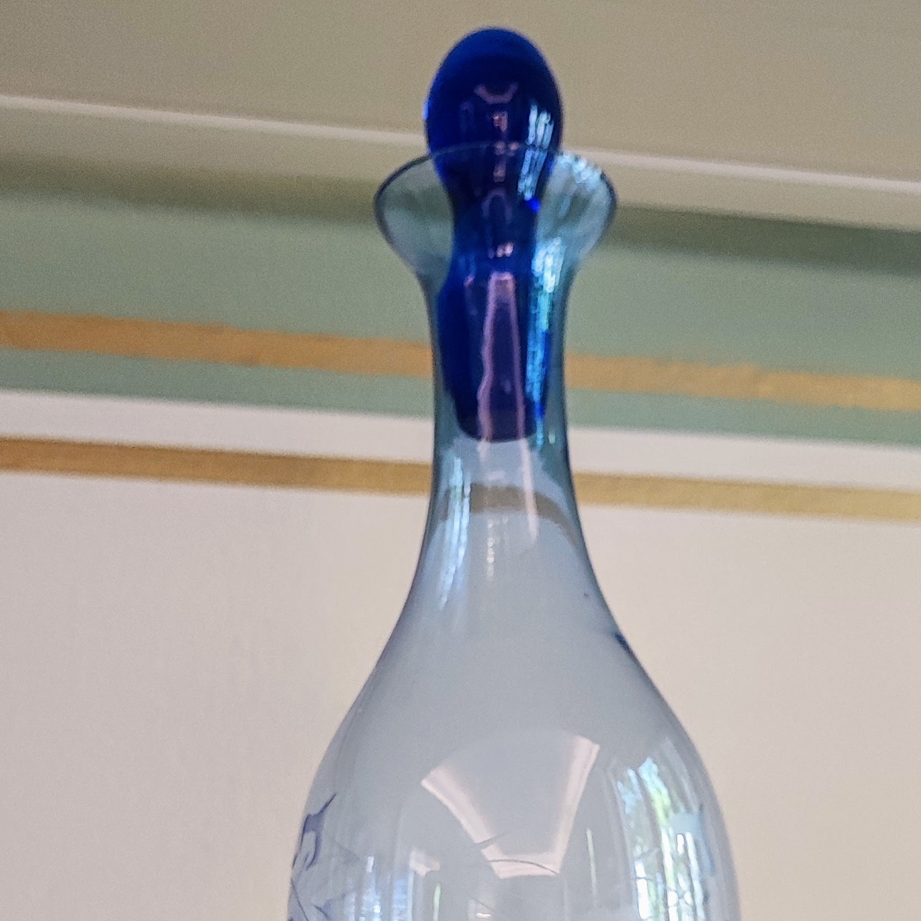 Bottiglia in vetro soffiato