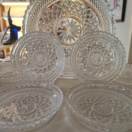 Set desserti in cristallo tagliato