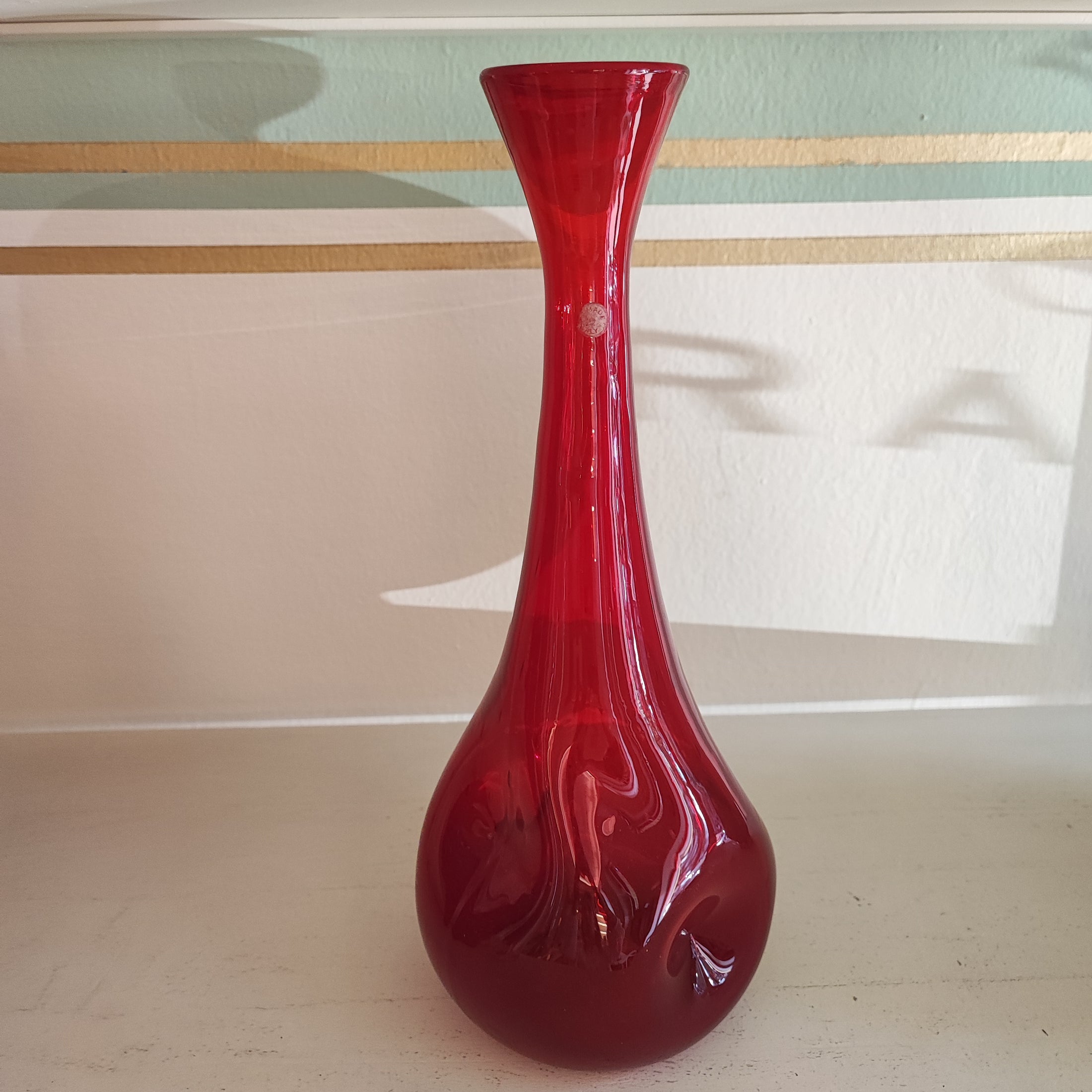 Vaso rosso vetreria di Empoli